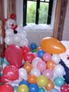 das Schlafzimmer mit Schneemann